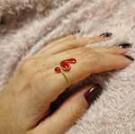 Heart ring with liquid glass new