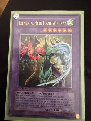 Elemental Hero Flame Wingman 1st Edition Ultimate Rare card pristine