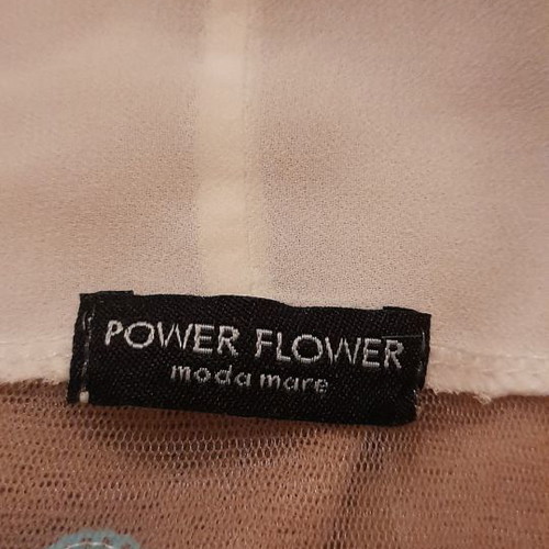 White transparent kaftan with embroidery Power 2 The Flower new