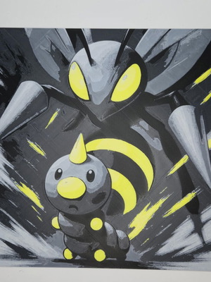 Pokemon Weedle и Beedrill 3D релефно изображение ново