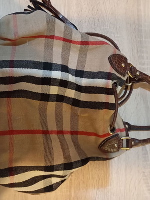Burberry style handbag like new, beige and brown