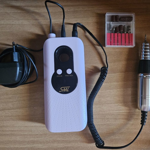 SML M6 Nail Drill 30W Pink with Charger and Accessories like new
