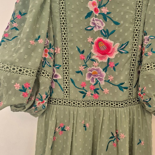 light blue drop waist dress Shona Joy Juno Gathered Drop Waist Maxi Dress
