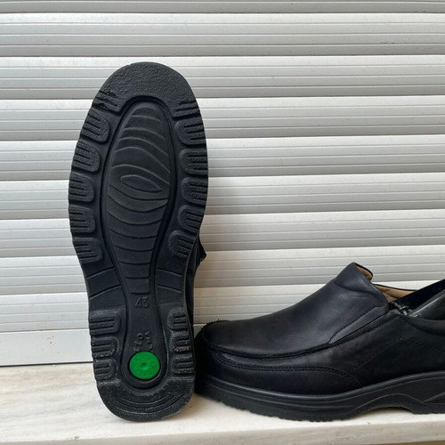 Aeropelma Leather Slip-On Shoe Black New Size 43
