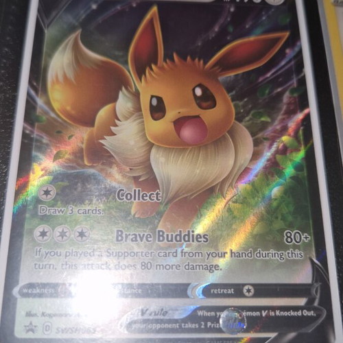 Pokemon Eevee V card like new, collectible