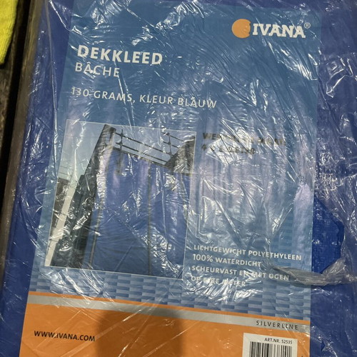 Protective tarpaulin 130gr 4x6m, waterproof with metal eyelets