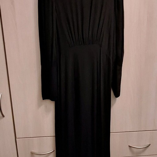H&M maxi dress black with back opening size 42 like new