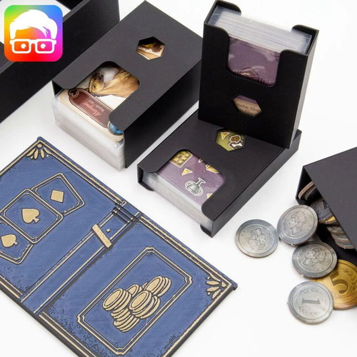 Bone Wars Board Game Organizer 3D Printed for Sleeved Cards