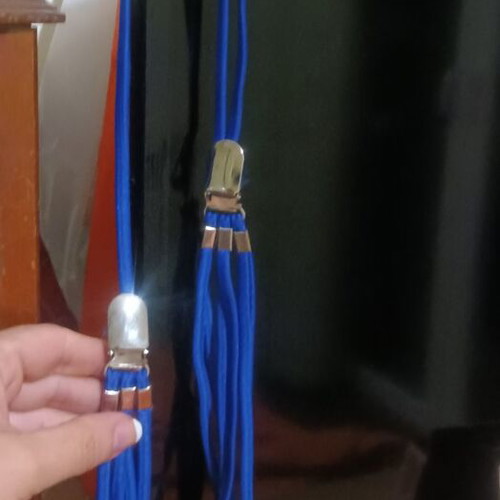 Long electric blue necklace
