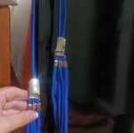 Long electric blue necklace