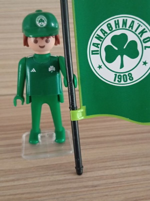 Playmobil Panathinaikos Football Fan Figure like new