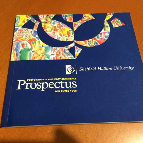 Sheffield Hallam University Postgraduate Prospectus 1995 used