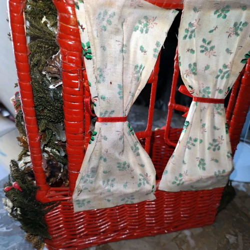 Decorative basket new with festive pine cones