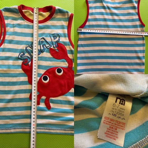 Mothercare summer pajamas set used, pack of 2, boys 5y-7y