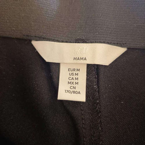 H&M maternity pants used, black medium fabric relaxed fit
