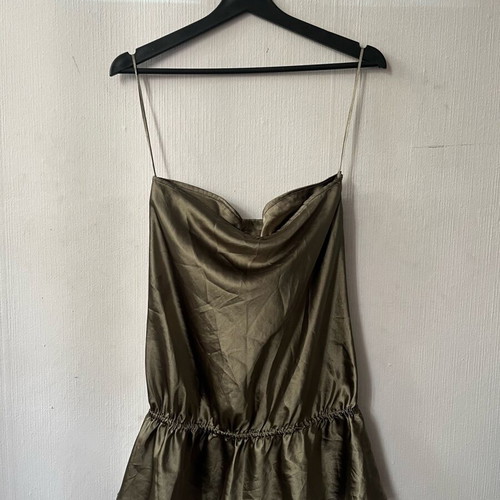 Satin top Iso used, size M, green