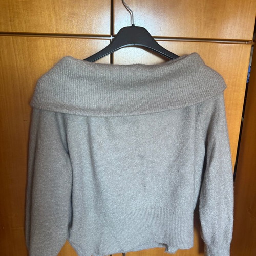 Woolen blouse with off-shoulder H&M like new, beige, size S