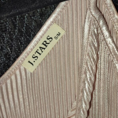 Metallic Rose Gold Pleated Top J.Stars like new, S/M