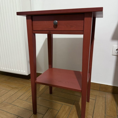 IKEA Hemnes nightstand with drawer, dark brown or red, set of 5
