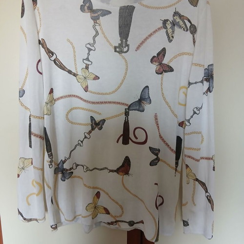 Blouse thin knitted new, white, size L
