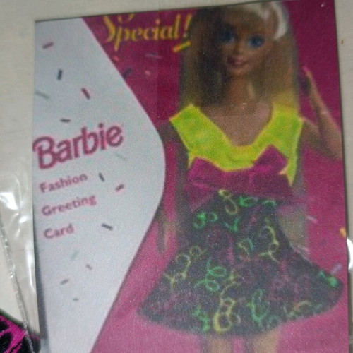 Vintage Barbie dress like new with neon colors and 90s pattern
