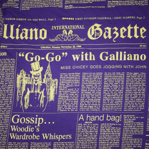 John Galliano Newspaper Print Sweater Men Size M Like New