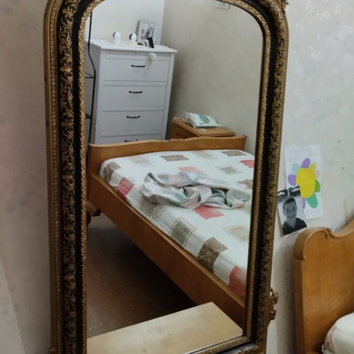 Antique embossed mirror like new
