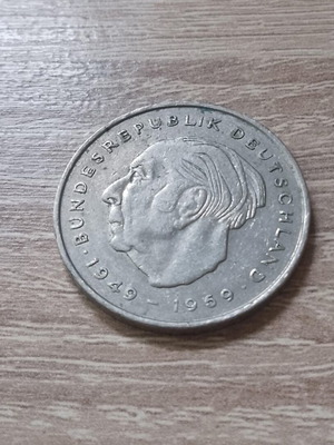 Germany 2 Deutsche Mark coin used 1973