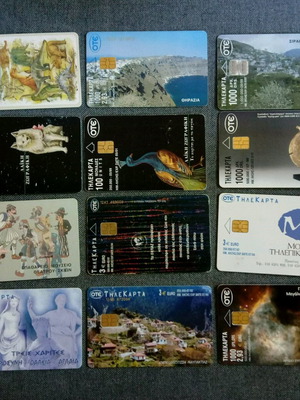 Phone cards used, pack of 12 old in very good condition