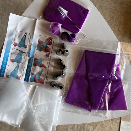 Silicone Cream and Filling Piping Set like new, purple