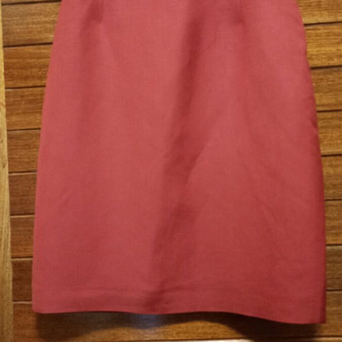 Set jacket with short skirt red coral like new, size M