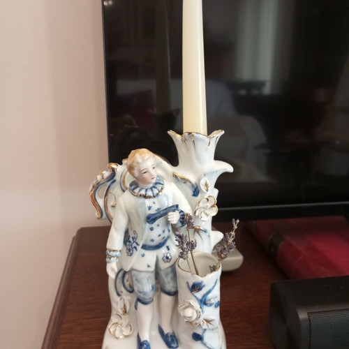 Porcelain decorative figurine candle holder vase new