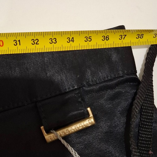 Y2K Trussardi Black Straight Pants Mid Rise Size 44 New