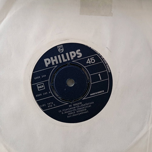 Demis Roussos singles used, pack of 4 rare 45 rpm records