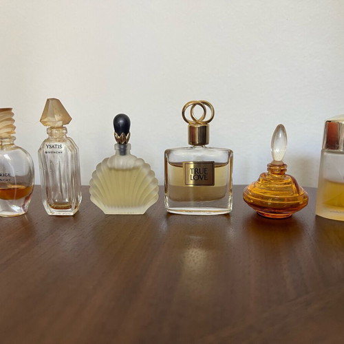 Mini vintage perfumes used, pack of 6, 5 ml