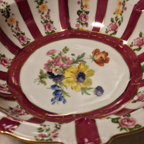Meissen porcelain bowl 24×6 cm like new with bright painted colors