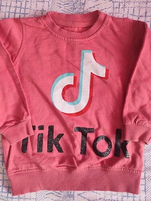 Girls' Tik Tok tracksuit set for 3 years like new, pink coral