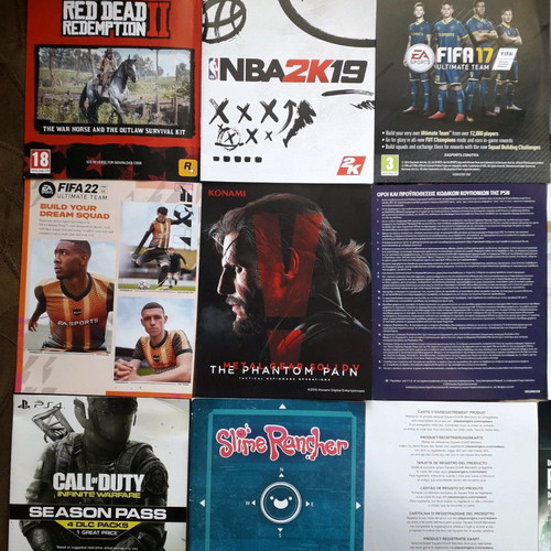 Collectible PS4 game booklets