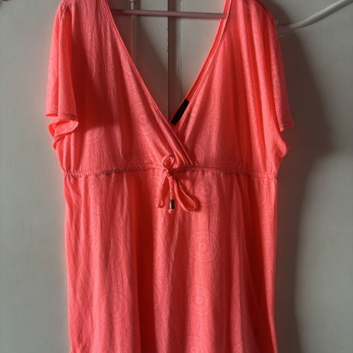 Beach dress, red and orange, size L