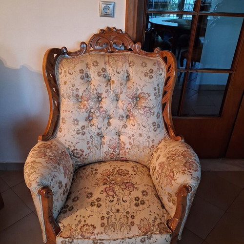 Armchairs Louis-Philippe style like new, set of 2