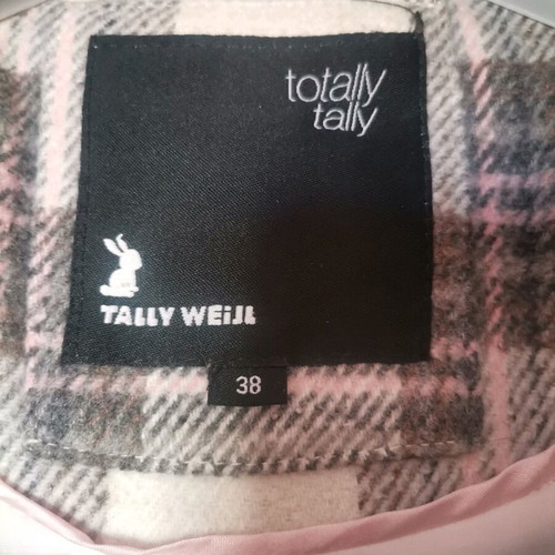 Women's coat used Tally Weijl medium size plaid with hood