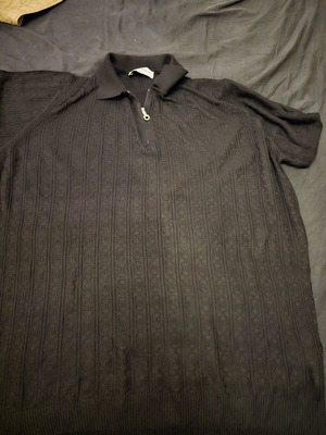 Salvatore Ferragamo men polo used, XXL, black