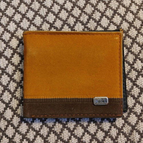 Canvas wallet used brown