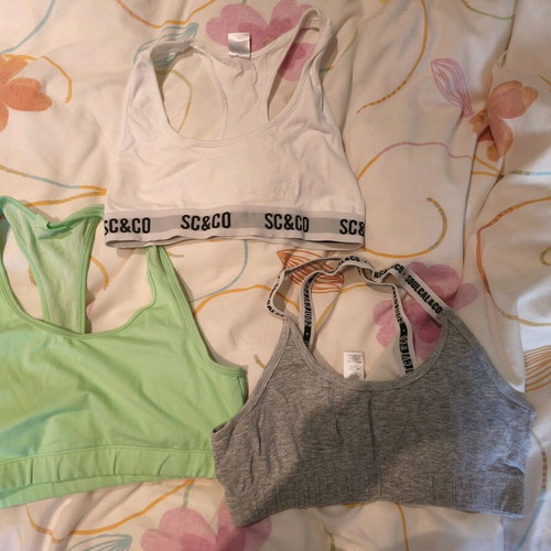 Sports bras used, pack of 3, size S