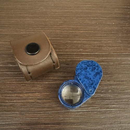 Jewelry magnifier x10 with leather case new