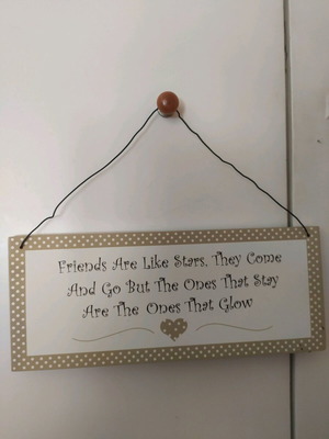 Wooden hanging wall decoration, 24x10 cm