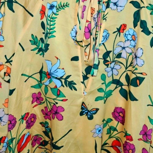Floral dress with long sleeves, high neck and back opening like new