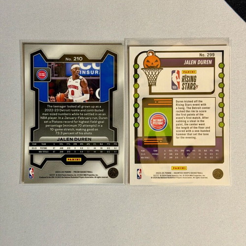Jalen Duren lot new, Detroit Pistons, 4 cards Parallel Insert Base