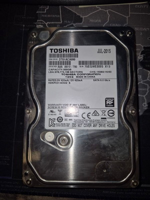 Toshiba DT01ACA050 500GB 3.5" SATA III hard drive used
