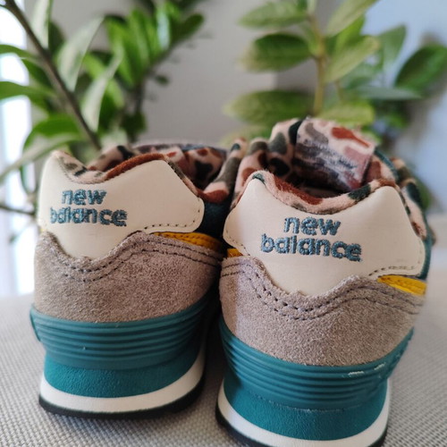 New Balance kids shoes new, gray multicolor, size 22.5